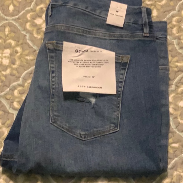 Nwt Good American Good Legs Blue 785 Size 18